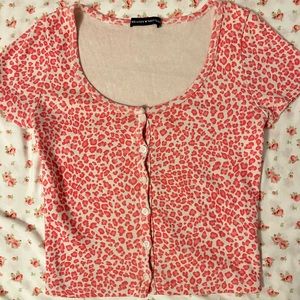 brandy pink button up top